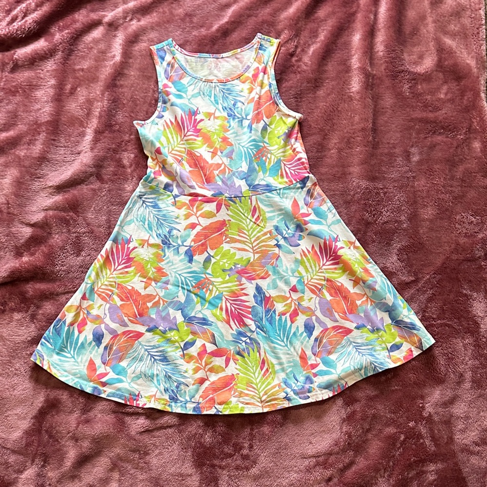 The Children's Place Colorful Leaf Print Dress